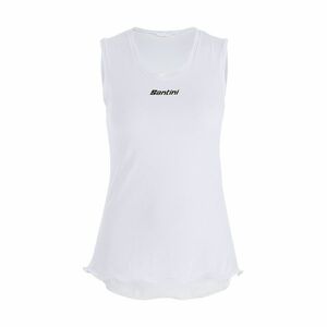 SANTINI Cyklistické triko bez rukávů - PIUMA LADY - bílá XL-2XL obraz