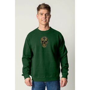 Mikina, Barva Zelená, s Potiskem Mexican Skull obraz