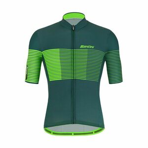 SANTINI Cyklistický dres s krátkým rukávem - TONO FRECCIA - zelená 2XL obraz