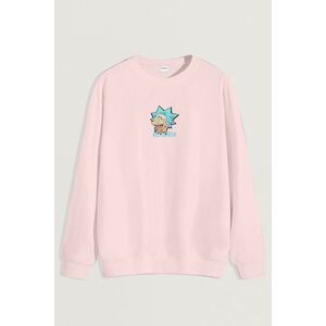 Mikina, Barva Růžová, s Potiskem Rickfest obraz