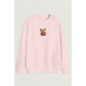 Mikina, Barva Růžová, s Potiskem Criminal Teddy obraz