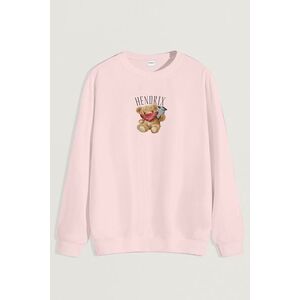 Mikina, Barva Růžová, s Potiskem Supreme Teddy obraz