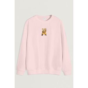 Mikina, Barva Růžová, s Potiskem Kung Fu Teddy obraz
