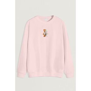 Mikina, Barva Růžová, s Potiskem Ressurection Teddy obraz