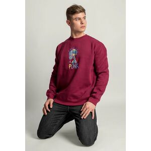 Mikina, Barva Bordó, s Potiskem Be A Punk obraz