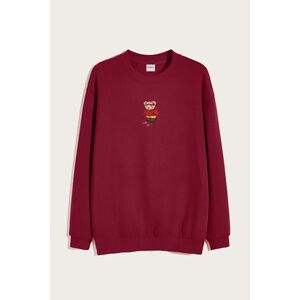 Mikina, Barva Bordó, s Potiskem Skiing Teddy obraz