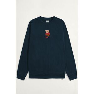 Mikina, Barva Modrá, s Potiskem Skiing Teddy obraz