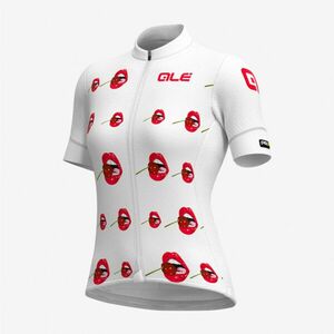 ALÉ Cyklistický dres s krátkým rukávem - SMILE LADY - bílá 2XL obraz