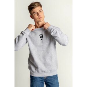 Mikina, Barva Šedá, s Potiskem Minimal Ace Black obraz