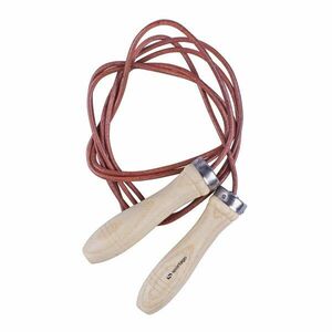 Kožené švihadlo Sportago Skippy s dřevěnými ručkami obraz