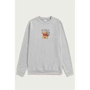 Mikina, Barva Šedá, s Potiskem Supreme Teddy obraz