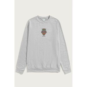 Mikina, Barva Šedá, s Potiskem Zengaya Owl obraz