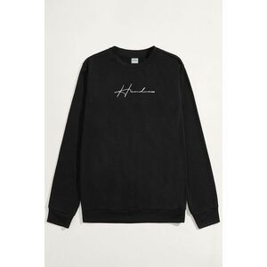 Mikina, Barva Černá, s Potiskem Hedrix Essential Logo White obraz