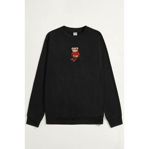 Mikina, Barva Černá, s Potiskem Skiing Teddy obraz