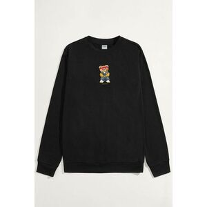 Mikina, Barva Černá, s Potiskem Street Credit Teddy obraz