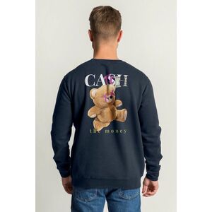 Mikina, Barva Modrá, s Potiskem Cash Teddy obraz