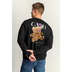 Mikina, Barva Černá, s Potiskem Cash Teddy obraz