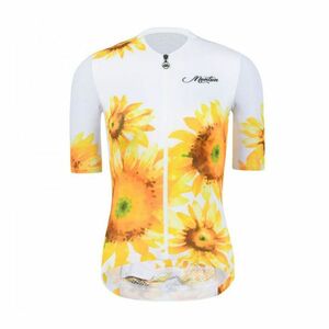 MONTON Cyklistický dres s krátkým rukávem - SUNFLOWER LADY - žlutá/bílá XL obraz
