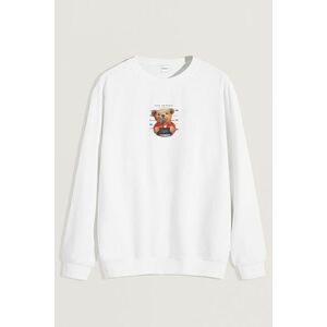 Mikina, Barva Bílá, s Potiskem Convict Teddy obraz