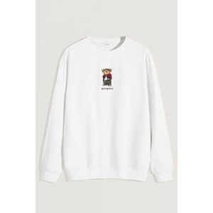 Mikina, Barva Bílá, s Potiskem Gangsta Teddy obraz
