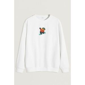 Mikina, Barva Bílá, s Potiskem Snow Ride Teddy obraz