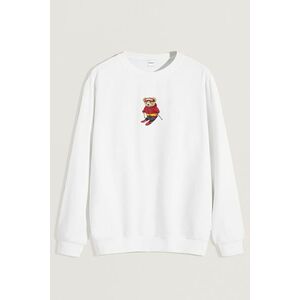 Mikina, Barva Bílá, s Potiskem Skiing Teddy obraz