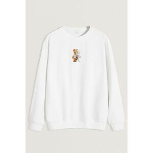 Mikina, Barva Bílá, s Potiskem Ressurection Teddy obraz