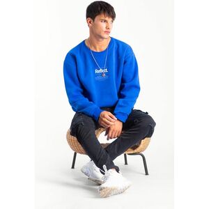 Mikina, Barva Modré Elektrické, s Potiskem White Reflection obraz