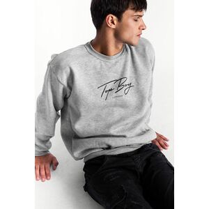 Mikina, Barva Šedá, s Potiskem Top Boy London obraz