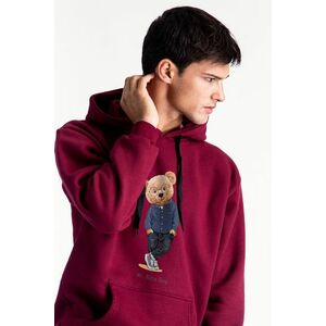 Mikina s Kapucí, Barva Bordó, s Potiskem Mr Nice Guy Teddy obraz