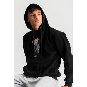 Mikina s Kapucí, Barva Černá, s Potiskem Mr Nice Guy Teddy obraz