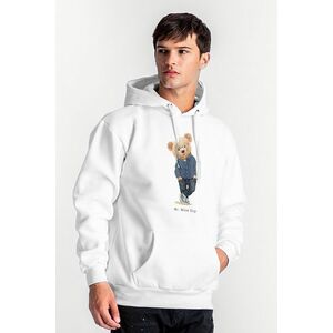 Mikina s Kapucí, Barva Bílá, s Potiskem Mr Nice Guy Teddy obraz
