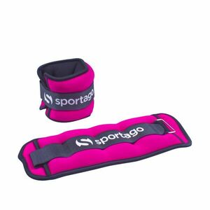 Sportago neoprénová zátěž na zápěstí/kotník 2 x 1 kg - růžová obraz