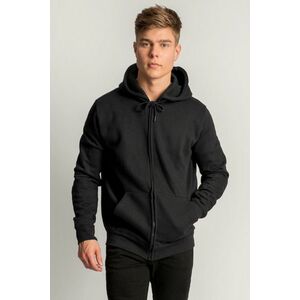 Mikina s Kapucí na Zip, Barva Černá, s Potiskem Minimal Sweatjakke obraz