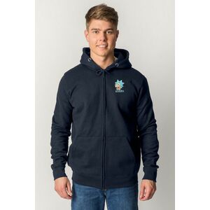 Mikina s Kapucí na Zip, Barva Modrá, s Potiskem Rickfest obraz