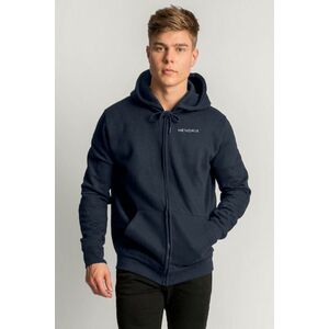 Mikina s Kapucí na Zip, Barva Modrá, s Potiskem Small Main Logo White obraz