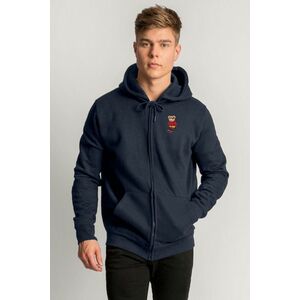 Mikina s Kapucí na Zip, Barva Modrá, s Potiskem Skiing Teddy obraz