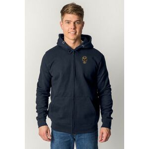 Mikina s Kapucí na Zip, Barva Modrá, s Potiskem Mexican Skull obraz