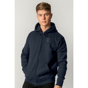 Mikina s Kapucí na Zip, Barva Modrá, s Potiskem Neon Teddybear obraz