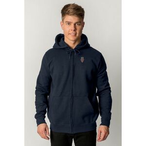 Mikina s Kapucí na Zip, Barva Modrá, s Potiskem Zengaya Owl obraz