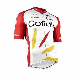 NALINI Cyklistický dres s krátkým rukávem - COFIDIS 2021 - bílá/červená 2XL obraz