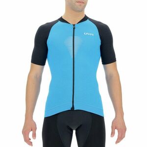 UYN Cyklistický dres s krátkým rukávem - BIKING GRANFONDO - modrá/černá 2XL obraz