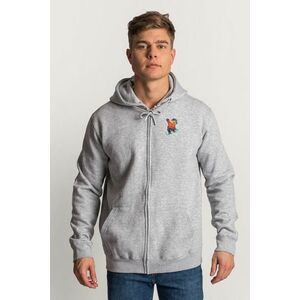 Mikina s Kapucí na Zip, Barva Šedá, s Potiskem Snow Ride Teddy obraz