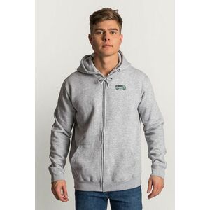 Mikina s Kapucí na Zip, Barva Šedá, s Potiskem Hippie Van obraz