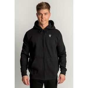 Mikina s Kapucí na Zip, Barva Černá, s Potiskem Hendrix White Bull obraz