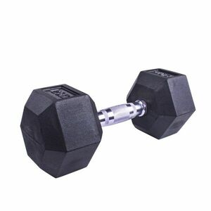 Profi šestihranná pogumovaná činka Sportago Hexagon 15 kg obraz