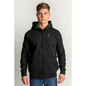 Mikina s Kapucí na Zip, Barva Černá, s Potiskem Tribal Giraffe obraz