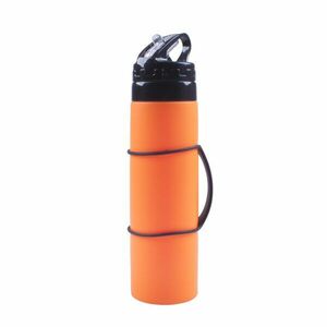 Skládací silikonová láhev Warren - oranžová obraz