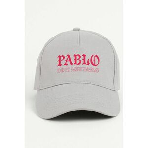 Kšiltovka Jockey, Barva Šedá, s Potiskem Pablo obraz