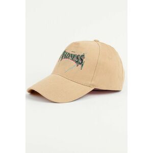 Kšiltovka Jockey, Barva Béžová, s Potiskem Madness obraz